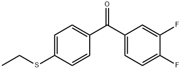 3,4-DIFLUORO-4'-(ETHYLTHIO)BENZOPHENONE|(3,4-二氟苯基)(4-(乙硫基)苯基)甲酮