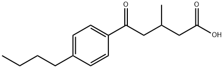 5-(4-N-ブチルフェニル)-3-メチル-5-オキソ吉草酸 化学構造式