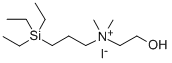 1-Propanaminium, N-(2-hydroxyethyl)-N,N-dimethyl-3-(triethylsilyl)-, i odide 化学構造式