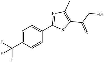 2-BROMO-1-[4-METHYL-2-[4-(TRIFLUOROMETHYL)PHENYL]-1,3-THIAZOL-5-YL]-1-ETHANONE 化学構造式