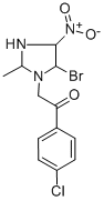 2-(5-BROMO-2-METHYL-4-NITRO-1-IMIDAZOLIDINYL)-1-(4-CHLOROPHENYL)-1-ETHANONE 化学構造式