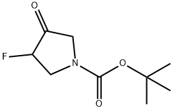 N-BOC-3-氟-4-氧代吡咯烷, 845894-03-3, 结构式