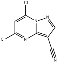 5,7-dichloropyrazolo[1,5-a]pyrimidine-3-carbonitrile Struktur