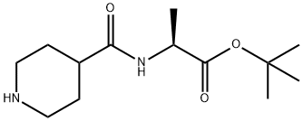 (哌啶-4-羰基)-L-丙氨酸叔丁酯, 845907-19-9, 结构式