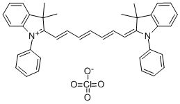 2-(7-(3,3-二甲基-1-苯基-1,3-二氢-2H-吲哚-2-亚基)-1,3,5-庚三烯基)-3,3-二甲基-1-苯基-3H-吲哚高氯酸盐, 84591-87-7, 结构式