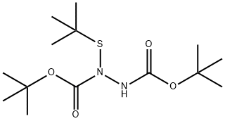 DI-TERT-BUTYL 1-(TERT-BUTYLTHIO)-1,2-HYDRAZINEDICARBOXYLATE 化学構造式