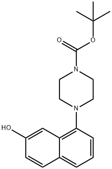 4-(7-HYDROXY-NAPHTHALEN-1-YL)-PIPERAZINE-1-CARBOXYLIC ACID TERT-BUTYL ESTER Struktur