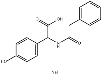 sodium (4-hydroxyphenyl)[(phenylacetyl)amino]acetate 结构式