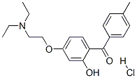 [4-[2-(diethylamino)ethoxy]-2-hydroxyphenyl] (4-methylphenyl) ketone hydrochloride 结构式