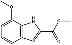 METHYL 7-METHOXY-1H-INDOLE-2-CARBOXYLATE 化学構造式