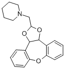 Piperidine, 1-((3a,12b-dihydrodibenzo(b,f)-1,3-dioxolo(4,5-d)oxepin-2- yl)methyl)- 化学構造式