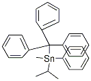 (-)-Methyl(1-methylethyl)phenyl(triphenylmethyl)stannane 结构式