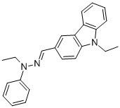 9-ETHYL-3-(N-ETHYL-N-PHENYLHYDRAZONOMETHYL)CARBAZOLE Struktur