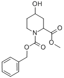 4-HYDROXY-PIPERIDINE-1,2-DICARBOXYLIC ACID 1-BENZYL ESTER 2-METHYL ESTER 结构式