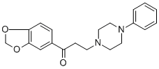 1-(1,3-BENZODIOXOL-5-YL)-3-(4-PHENYLPIPERAZINO)-1-PROPANONE 化学構造式