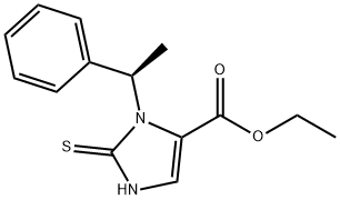 ethyl (R)-2,3-dihydro-3-(1-phenylethyl)-2-thioxo-1H-imidazole-4-carboxylate Struktur