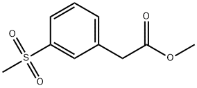 3-(メチルスルホニル)フェニル酢酸メチル 化学構造式