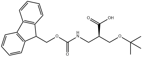 FMOC-(R)-3-AMINO-2-(TERT-BUTOXYMETHYL)PROPANOIC ACID, 847153-42-8, 结构式