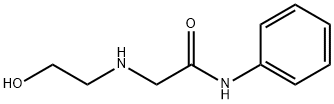 N-フェニル-Nα-(2-ヒドロキシエチル)グリシンアミド 化学構造式