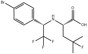 (S)-2 - (((S)-1-(4-溴苯基)-2,2,2-三氟乙基)氨基)-4-氟-4-甲基戊酸 结构式