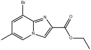 8-溴-6-甲基咪唑并[1,2-A]砒啶-2-羧酸乙酯,847446-55-3,结构式