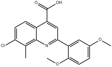 7-CHLORO-2-(2,5-DIMETHOXYPHENYL)-8-METHYLQUINOLINE-4-CARBOXYLIC ACID Structure