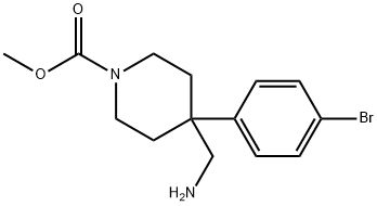 4-(氨基甲基)-4-(4-氟苯基)哌啶-1-羧酸叔丁酯, 847615-01-4, 结构式