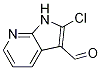 1H-Pyrrolo[2,3-b]pyridine-3-carboxaldehyde, 2-chloro- 化学構造式