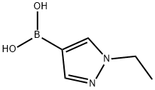 1-ETHYLPYRAZOLE-4-BORONIC ACID, 847818-56-8, 结构式