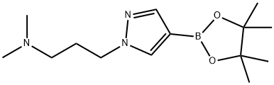 N,N-二甲基-4-(4,4,5,5-四甲基-1,3,2-二噁硼烷-2-基)-1H-吡唑-1-丙胺 结构式