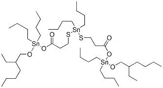 8,8,14,14,20,20-hexabutyl-5,23-diethyl-10,18-dioxo-7,9,19,21-tetraoxa-13,15-dithia-8,14,20-tristannaheptacosane 结构式