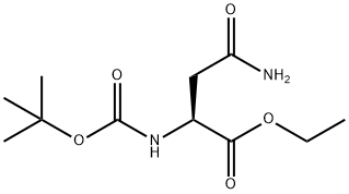N2-[(1,1-ジメチルエトキシ)カルボニル]-L-アスパラギンエチル 化学構造式