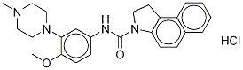 1,2-ジヒドロ-N-[4-メトキシ-3-(4-メチル-1-ピペラジニル)フェニル]-3H-ベンズ[E]インドール-3-カルボキサミド塩酸塩 化学構造式