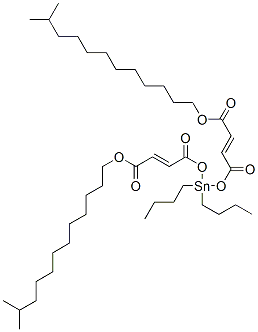 diisotridecyl 4,4'-[(dibutylstannylene)bis(oxy)]bis[4-oxobut-2-enoate] Struktur