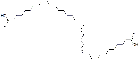 (9Z,12Z)-octadeca-9,12-dienoic acid, (Z)-octadec-9-enoic acid Structure