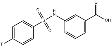 3-{[(4-fluorophenyl)sulfonyl]amino}benzoic acid Structure