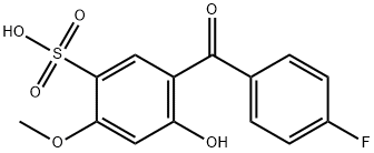 5-(4-fluorobenzoyl)-4-hydroxy-2-methoxybenzenesulphonic acid 结构式