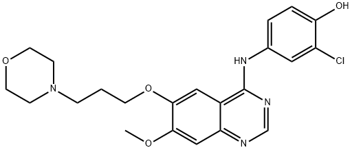 4-Defluoro-4-hydroxy Gefitinib 化学構造式