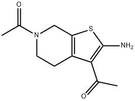 Thieno[2,3-c]pyridin-2-amine, 3,6-diacetyl-4,5,6,7-tetrahydro- (9CI) Structure