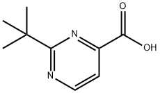 4-Pyrimidinecarboxylic acid, 2-(1,1-dimethylethyl)- (9CI) Structure