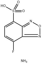 7-フルオロ-2,1,3-ベンゾオキサジアゾール-4-スルホン酸アンモニウム 化学構造式