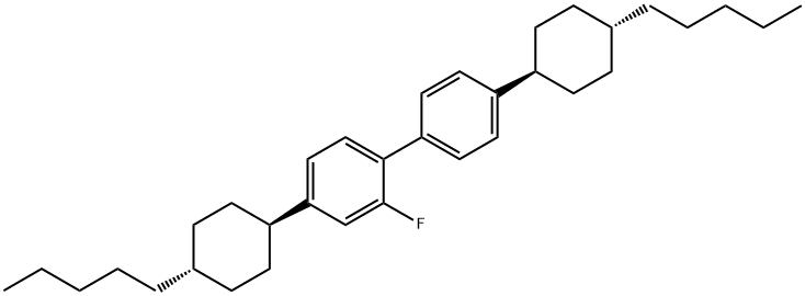 反,反-2-氟-4,4'-双(4-戊基环己基)-1,1'-联苯,84816-56-8,结构式