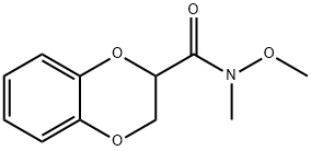 N-甲氧基-N-甲基-2,3-二氢-苯并[1,4]二恶英-2-甲酰胺 结构式