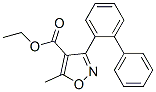 4-Isoxazolecarboxylicacid,3-[1,1-biphenyl]-2-yl-5-methyl-,ethylester(9CI) 化学構造式