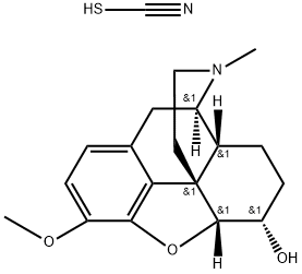 (5alpha,6alpha)-4,5-epoxy-3-methoxy-17-methylmorphinan-6-yl thiocyanate Struktur