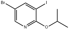 5-ブロモ-3-ヨード-2-イソプロポキシ-ピリジン 化学構造式