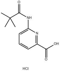 6-(2,2-DIMETHYL-PROPIONYLAMINO)-PYRIDINE-2-CARBOXYLIC ACID HYDROCHLORIDE Struktur