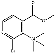 2-BROMO-3-TRIMETHYLSILANYL-ISONICOTINIC ACID METHYL ESTER Struktur