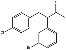 3-(3-溴苯基)-4-(4-氯苯基)丁基-2-酮, 848310-98-5, 结构式