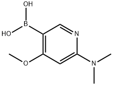 Boronic acid, [6-(dimethylamino)-4-methoxy-3-pyridinyl]- (9CI) Structure